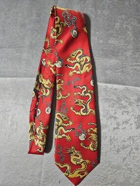 Kailong Silk Asian Dragon Tie